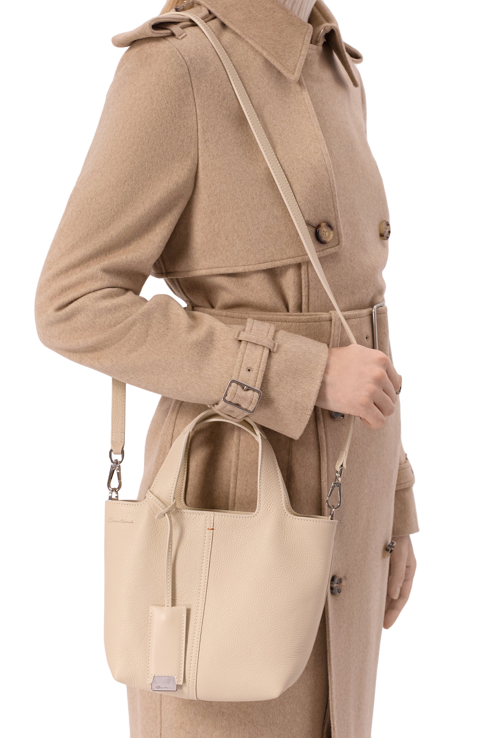 Сумка SANTONI бежевого цвета по цене 87550 руб., арт. DIBGA2709EN-ATXW, фото 2 Сумка SANTONI, арт. DIBGA2709EN-ATXW, фото 2