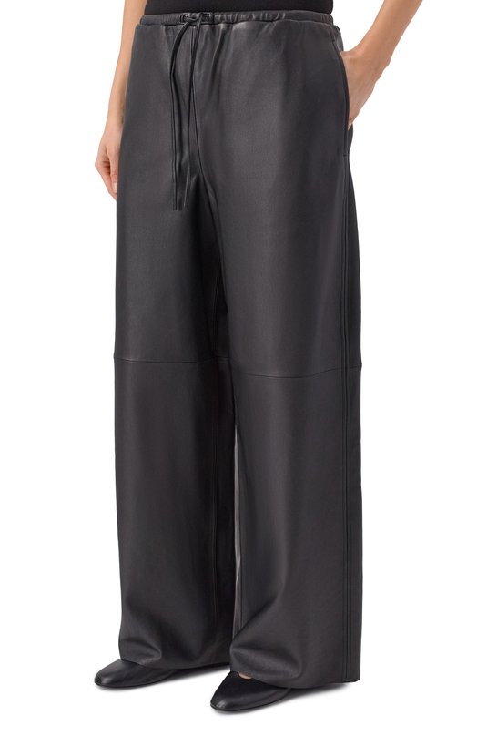 Кожаные брюки 12 STOREEZ 137756 Чёрный  137756 Фото 3