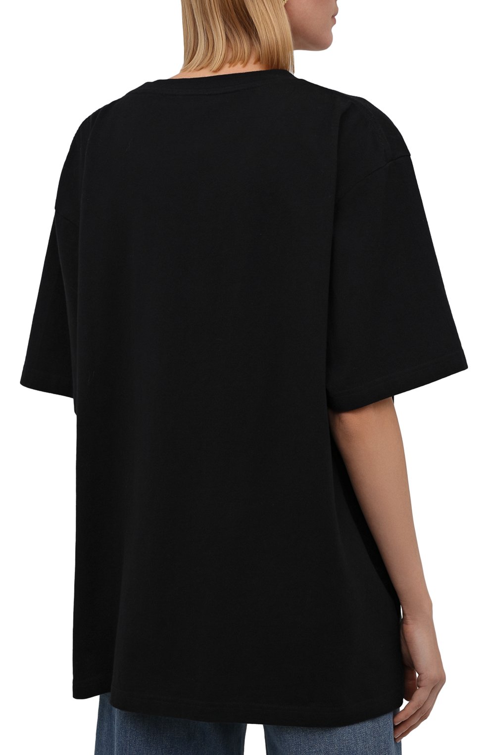 Хлопковая футболка JW ANDERSON черного цвета по цене 12850 руб., арт. JT0039 PG0403, фото 4 Хлопковая футболка JW ANDERSON, арт. JT0039 PG0403, фото 4