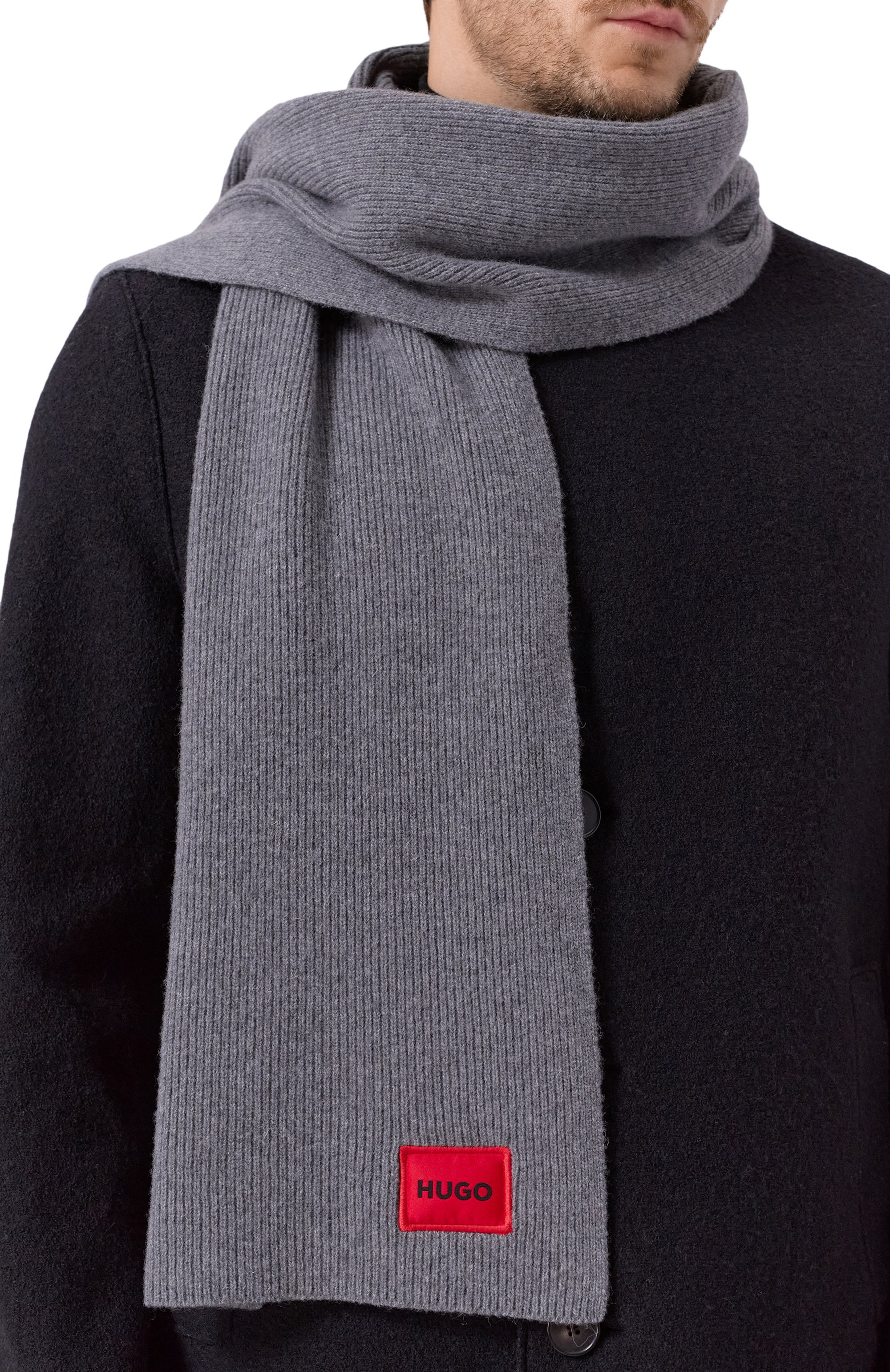 Шерстяной шарф HUGO, арт. 50496020, фото 2
