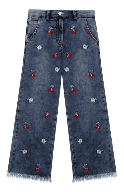 Джинсы MONNALISA синего цвета по цене 19950 руб., арт. 19A400, фото 1 Джинсы MONNALISA, арт. 19A400, фото 1