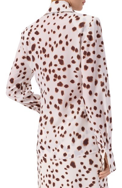 Рубашка ROWEN ROSE белого цвета по цене 79950 руб., арт. T0P_RR182_A2/PRINTED GE0RGETTE, фото 4 Рубашка ROWEN ROSE, арт. T0P_RR182_A2/PRINTED GE0RGETTE, фото 4