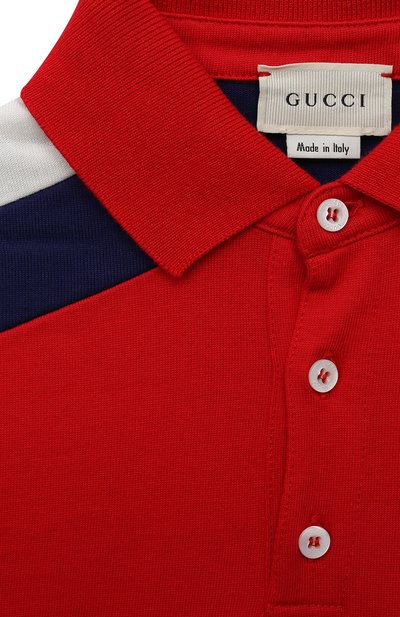 Хлопковое поло GUCCI, арт. 591432 XJB4B, фото 3