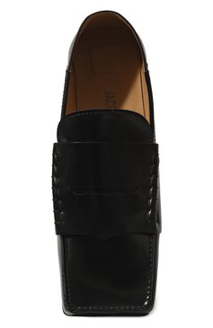 Женские кожаные лоферы les mocassins carre JACQUEMUS черного цвета, арт. 24H243F0147/4036 | Фото 6 (Материал внутренний: Натуральная кожа; Материал внешний: Натуральная кожа; Подошва: Плоская; Каблук высота: Низкий; Материал сплава: Проставлено; Драгоценные камни: Проставлено)