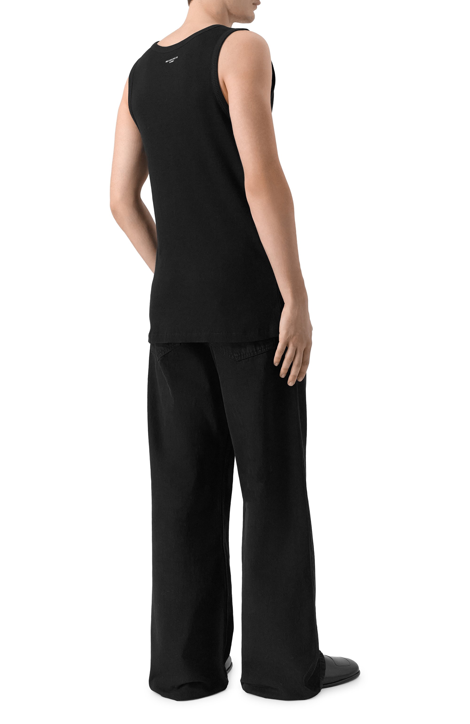 Хлопковая майка ANN DEMEULEMEESTER черного цвета по цене 35900 руб., арт. B0013829/FA659, фото 4 Хлопковая майка ANN DEMEULEMEESTER, арт. B0013829/FA659, фото 4