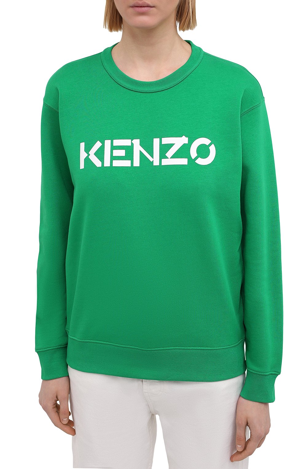 Хлопковый свитшот KENZO зеленого цвета по цене 29050 руб., арт. FA62SW8214MD, фото 3 Хлопковый свитшот KENZO, арт. FA62SW8214MD, фото 3