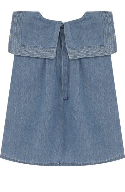 Хлопковое платье свободного кроя CHLOÉ, арт. C02178/3M-18M, фото 2