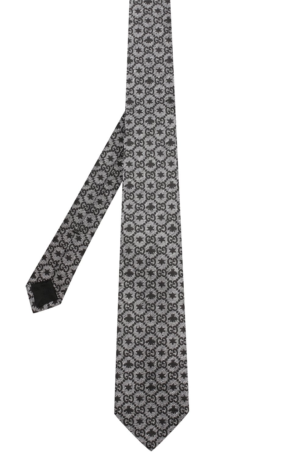 Шелковый галстук GUCCI темно-серого цвета по цене 16600 руб., арт. 537898/4B009, фото 2 Шелковый галстук GUCCI, арт. 537898/4B009, фото 2