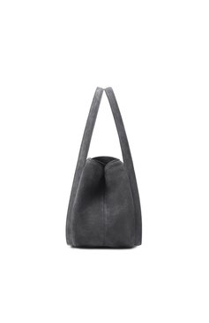 Женская сумка GIORGIO ARMANI темно-серого цвета, арт. GW001310/AF14186 | Фото 4 (Материал: Натуральная кожа, Натуральная замша; Размер: large)