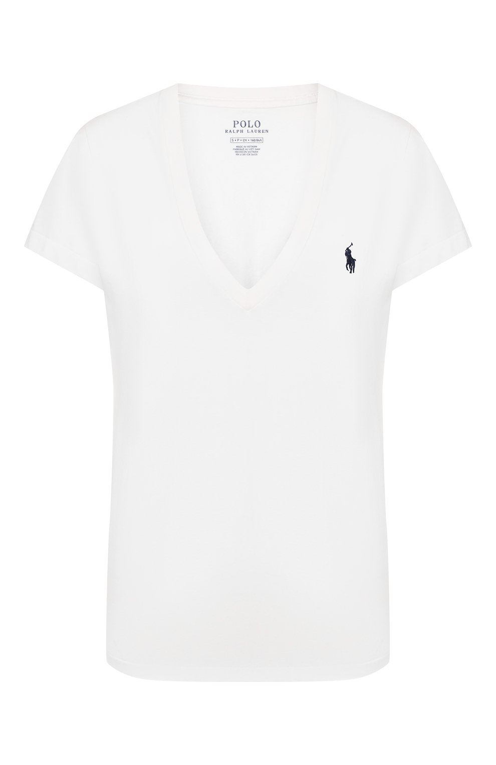 Хлопковая футболка POLO RALPH LAUREN белого цвета по цене 7885 руб., арт. 211810419, фото 1 Хлопковая футболка POLO RALPH LAUREN, арт. 211810419, фото 1