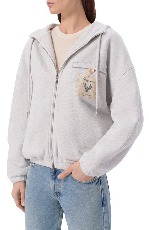 Хлопковая толстовка Jacquemus 26EH0W00415/AJ00262 Серый  26EH0W00415/AJ00262 Фото 3