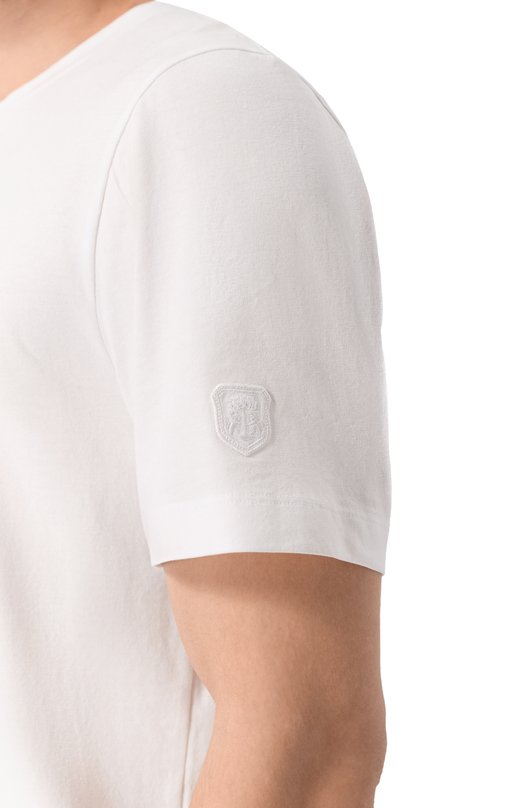 Хлопковая футболка Corneliani 27G586/2725028 Белый  27G586/2725028 Фото 5