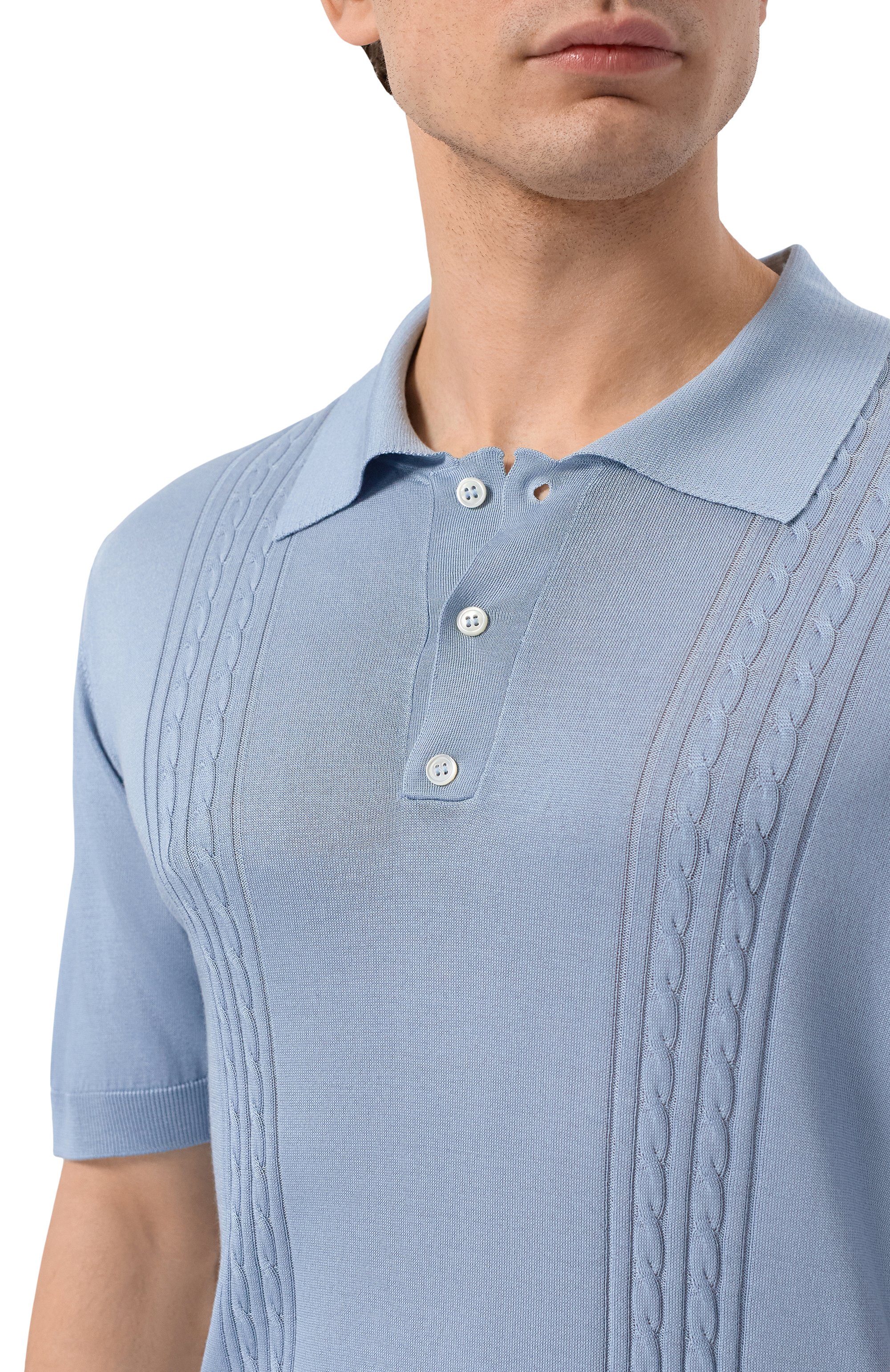 Шелковое поло KITON, арт. UMK0852, фото 5