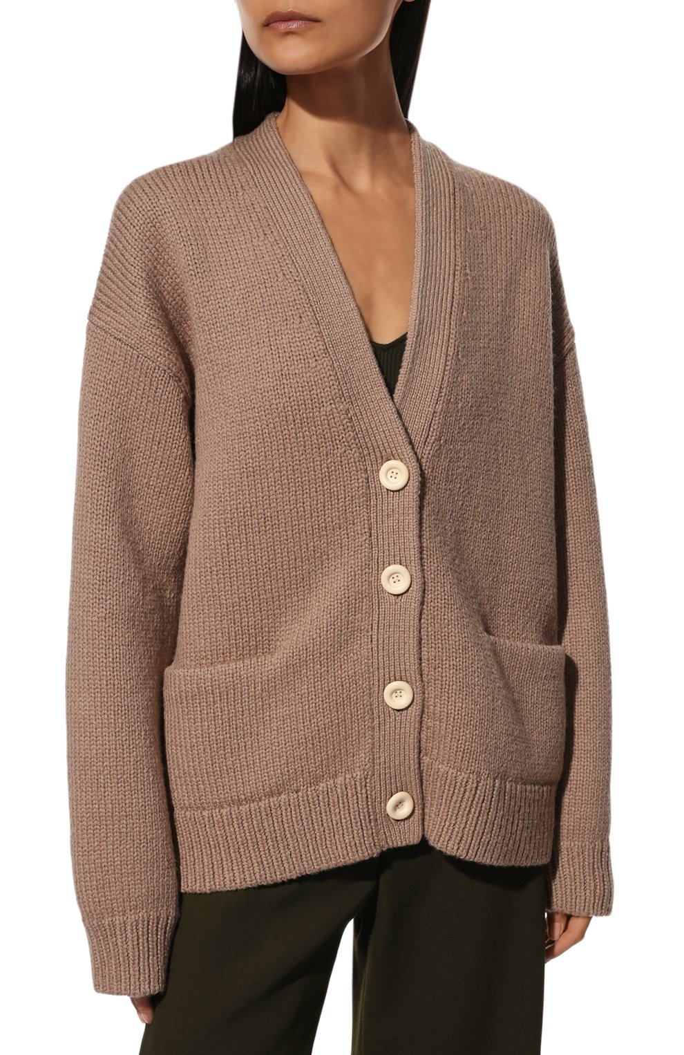 Шерстяной кардиган ACNE STUDIOS коричневого цвета по цене 46800 руб., арт. A60336, фото 3 Шерстяной кардиган ACNE STUDIOS, арт. A60336, фото 3