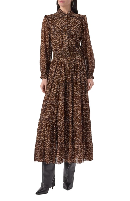 Платье из вискозы The Kooples FR0B30089K Леопардовый  FR0B30089K Фото 3
