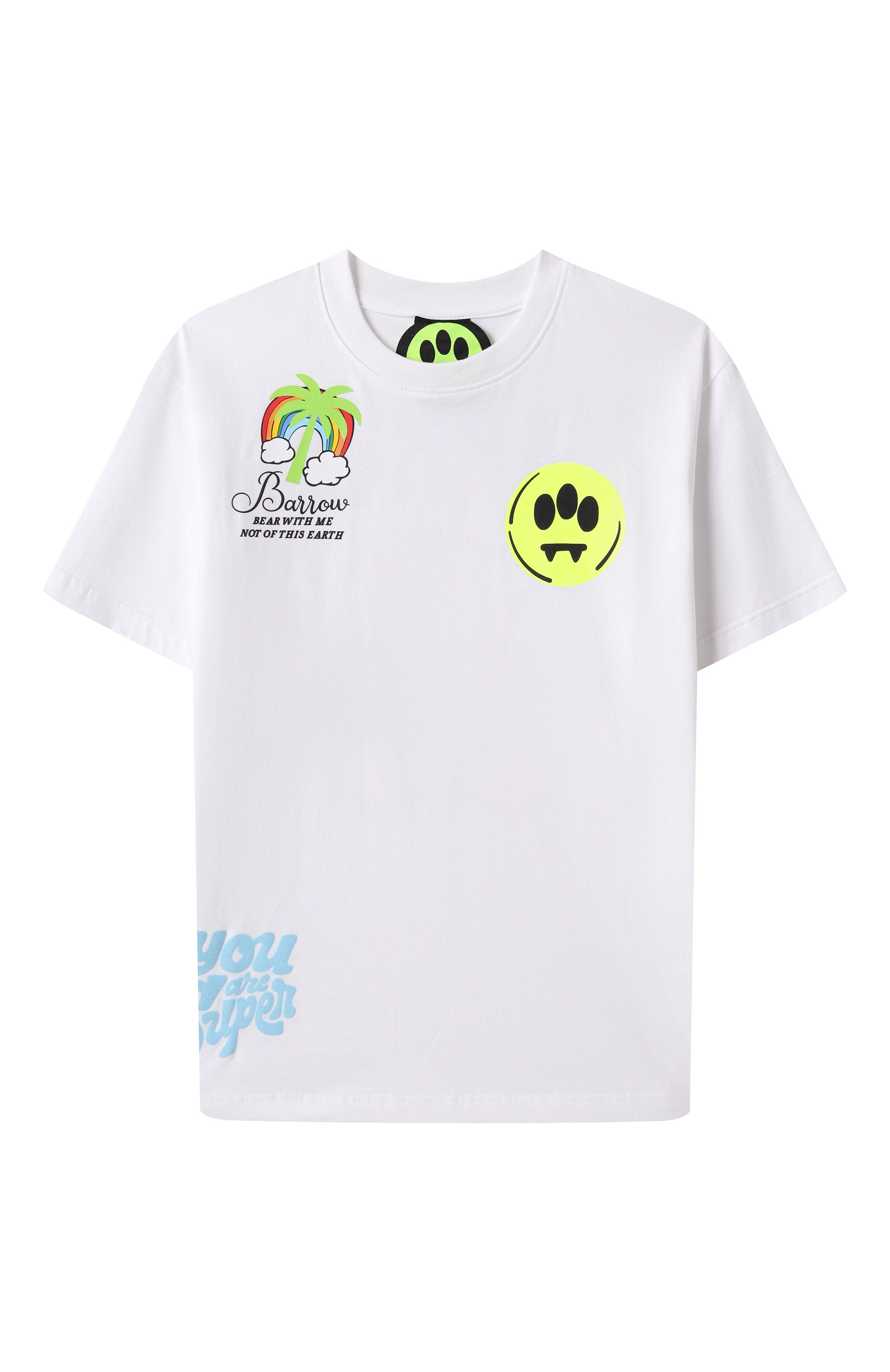 Хлопковая футболка BARROW белого цвета по цене 11400 руб., арт. S5BKJUTH023, фото 1 Хлопковая футболка BARROW, арт. S5BKJUTH023, фото 1