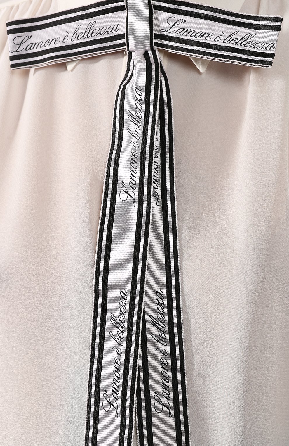 Шелковая блузка DOLCE & GABBANA белого цвета по цене 117000 руб., арт. F5J48T/FUMRJ, фото 5 Шелковая блузка DOLCE & GABBANA, арт. F5J48T/FUMRJ, фото 5