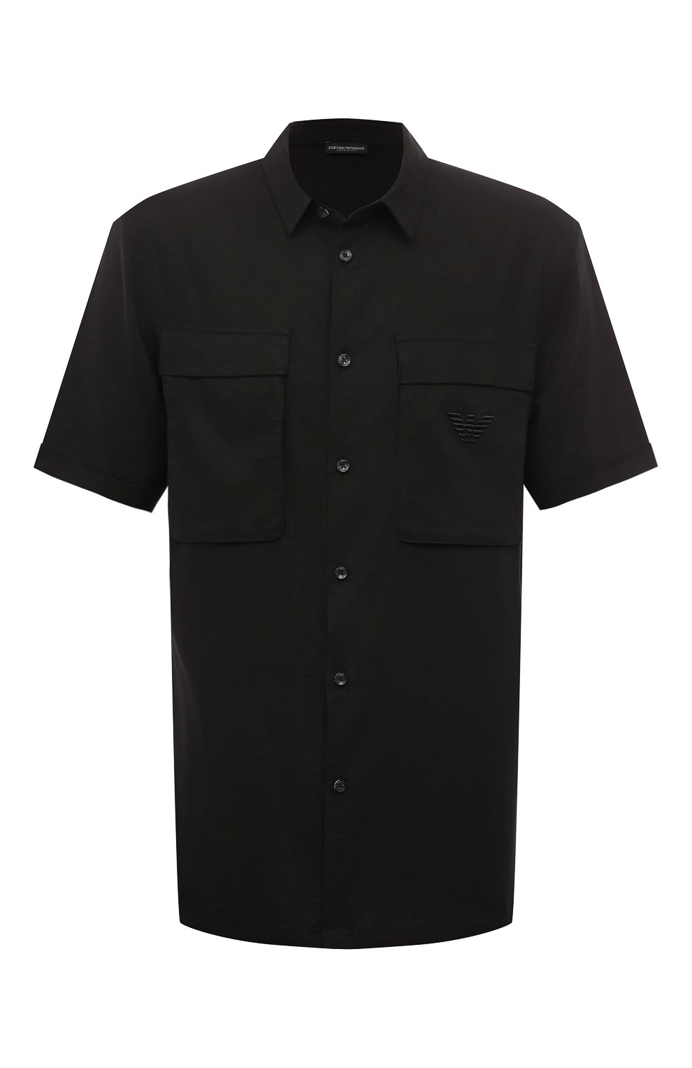 Рубашка изо льна и вискозы EMPORIO ARMANI, арт. 211861/3R467, фото 1