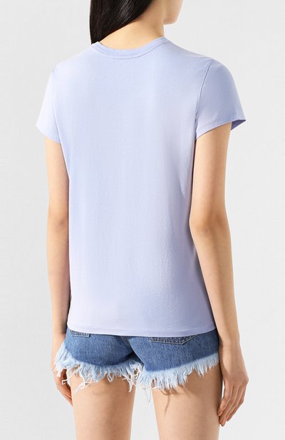 Хлопковая футболка POLO RALPH LAUREN голубого цвета по цене 8995 руб., арт. 211780287, фото 4 Хлопковая футболка POLO RALPH LAUREN, арт. 211780287, фото 4