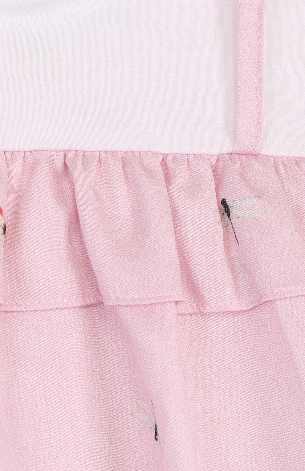 Хлопковое платье с принтом и оборкой IL GUFO, арт. P18VM445C4039/12M-18M, фото 3