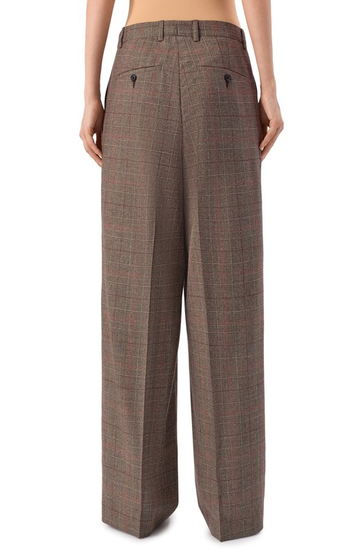 Шерстяные брюки Kiton D60101K0571G01 Коричневый  D60101K0571G01 Фото 4