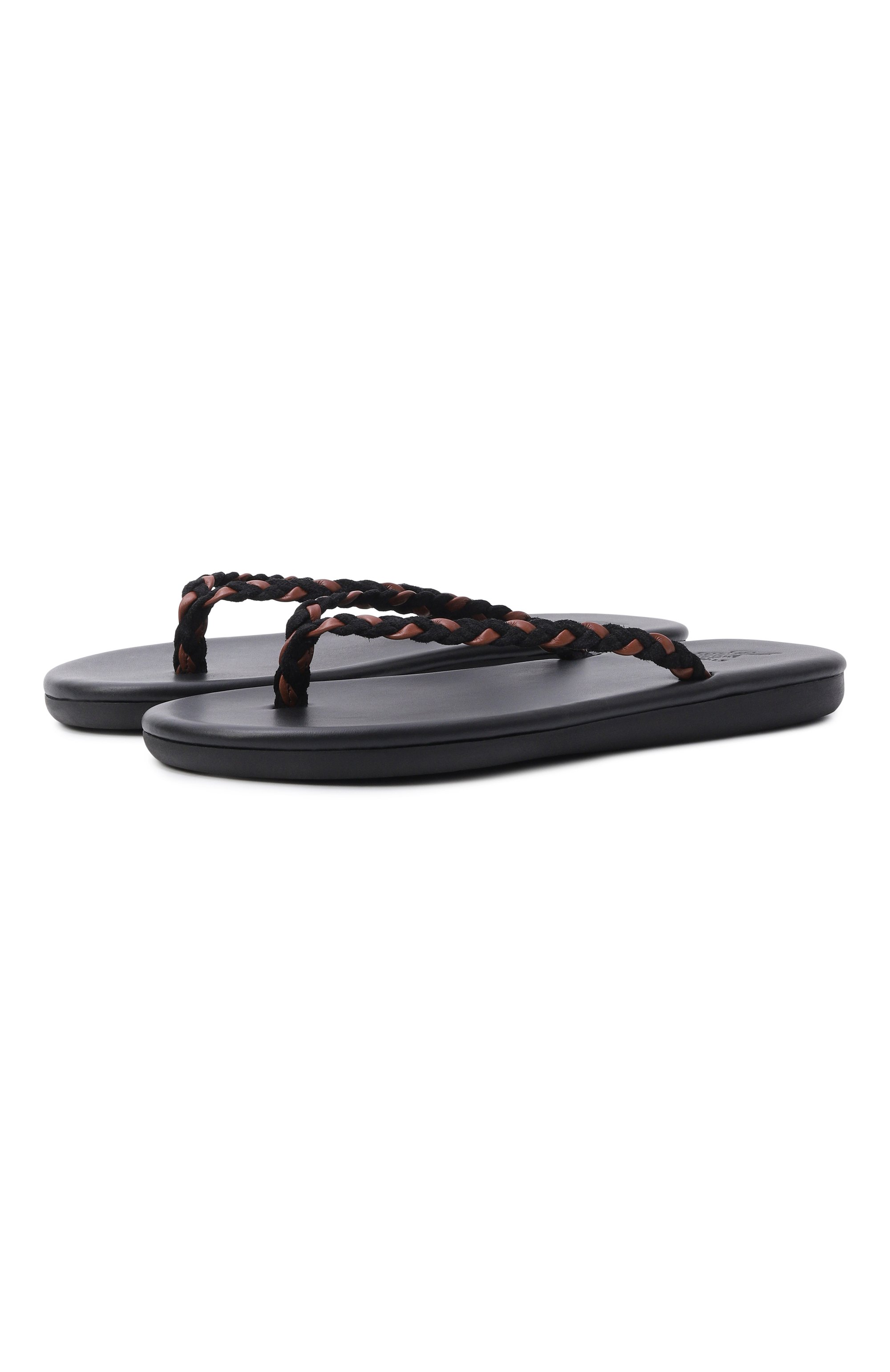 Замшевые шлепанцы saionara ANCIENT GREEK SANDALS черного цвета по цене 29700 руб., арт. SAI0NARA/CR0STA, фото 1 Замшевые шлепанцы saionara ANCIENT GREEK SANDALS, арт. SAI0NARA/CR0STA, фото 1