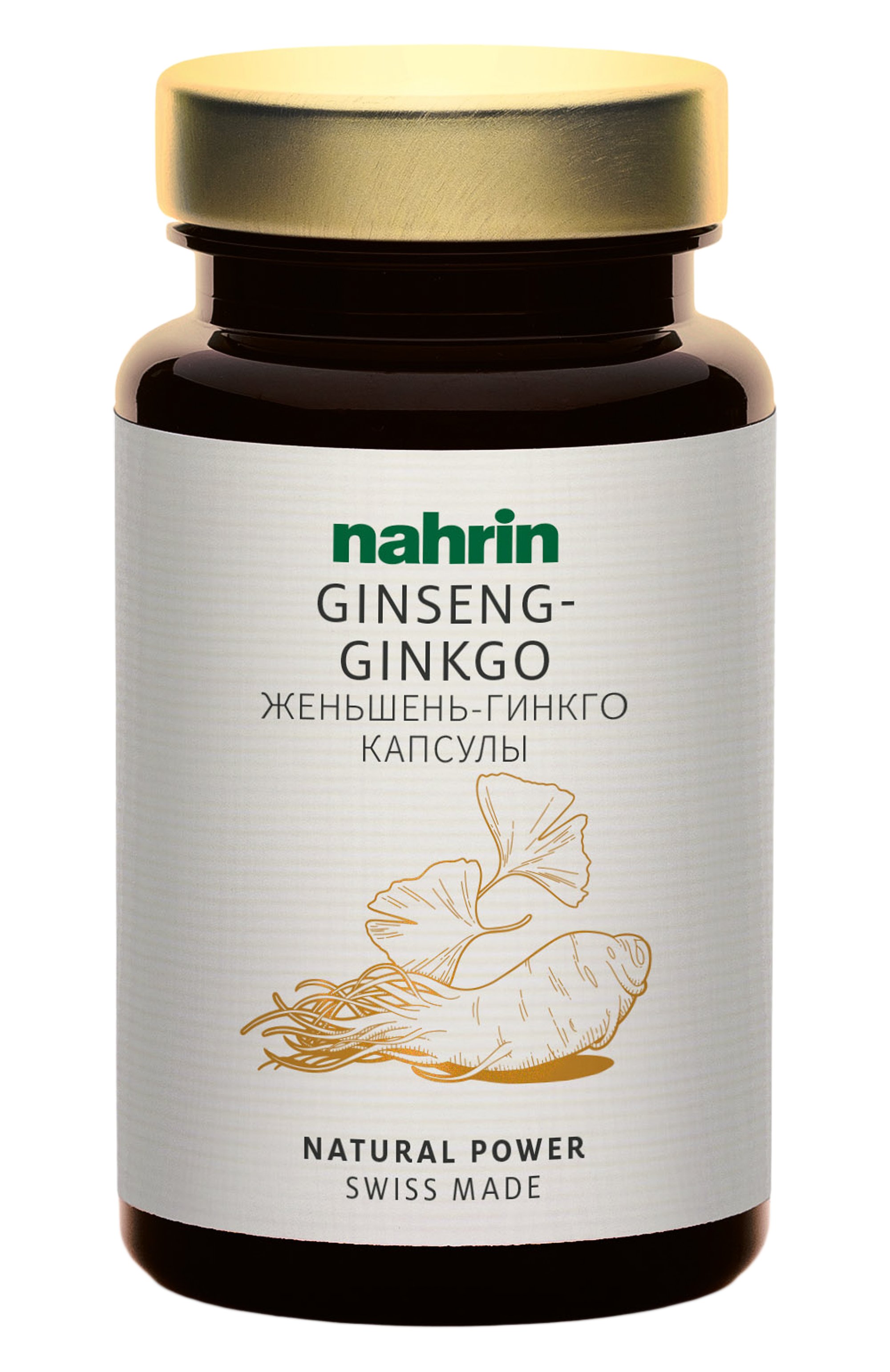 Капсулы «женьшень - гинкго билоба» (12g) NAHRIN, арт. 6053, фото 1