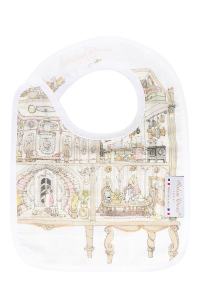 Хлопковый нагрудник ATELIER CHOUX, арт. SMALL BIB D0LL H0USE G0LD SNAPS, фото 2