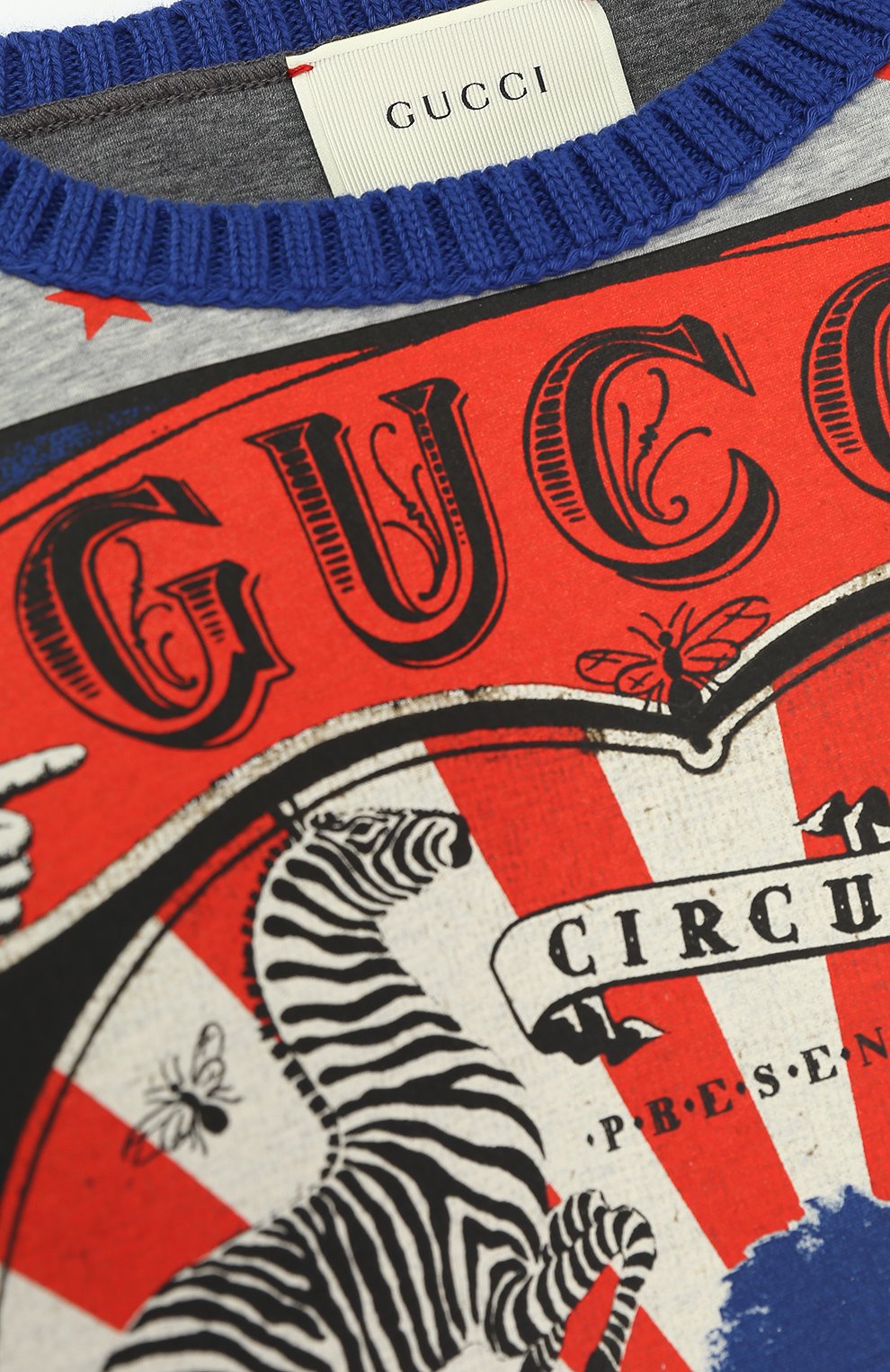 Хлопковый свитшот с эластичными манжетами и принтом GUCCI, арт. 455159/X5K10, фото 3