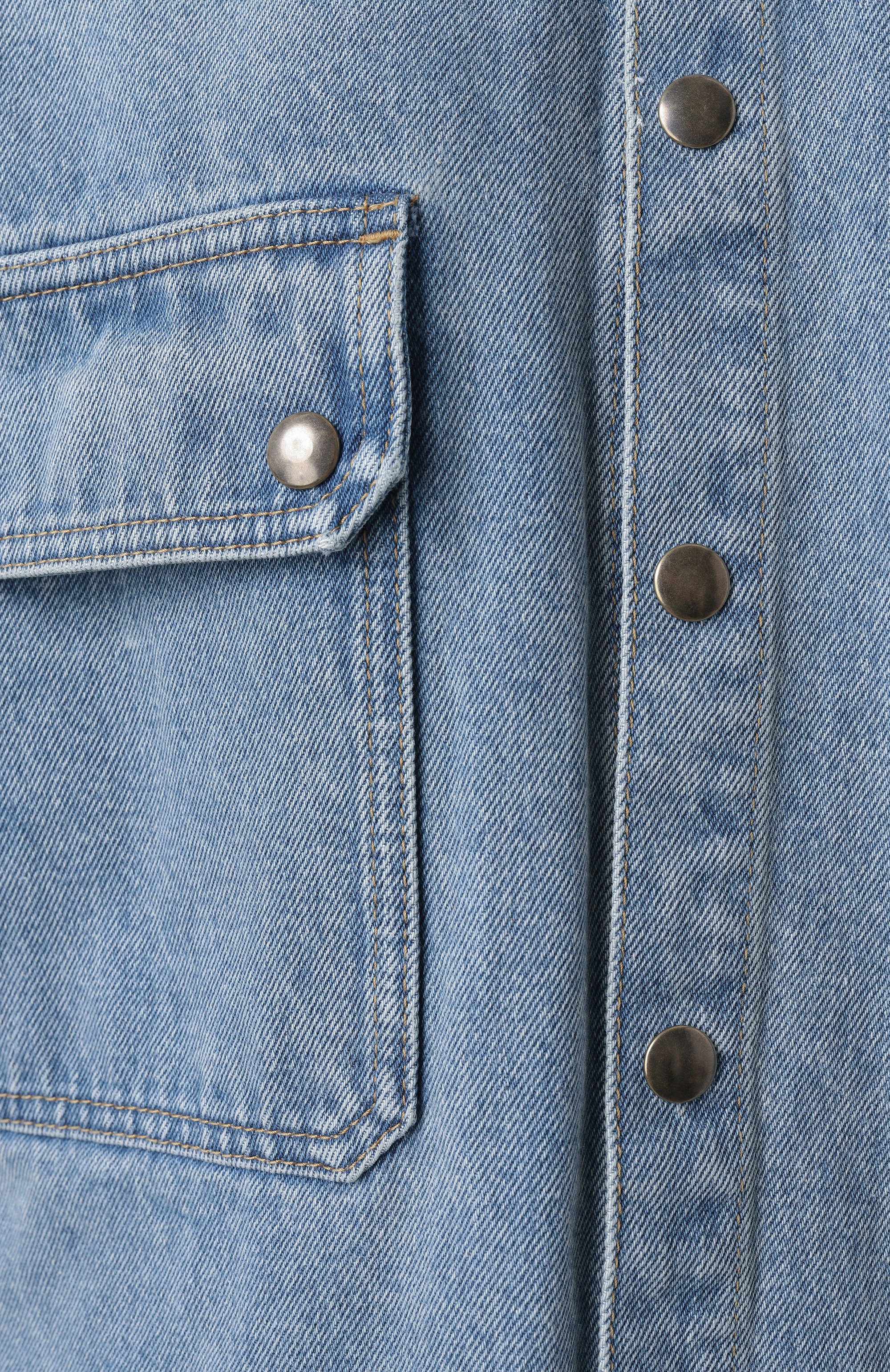 Джинсовая рубашка PETAR PETROV голубого цвета по цене 121500 руб., арт. S25DB3A, фото 6 Джинсовая рубашка PETAR PETROV, арт. S25DB3A, фото 6