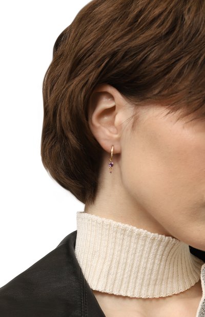 Серьги с аметистом и фианитом MOONKA, арт. ec-err-amt-f, фото 2