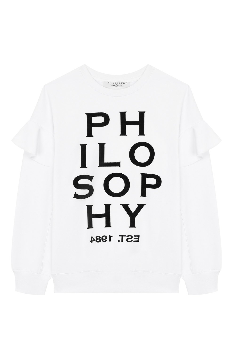 Хлопковый свитшот PHILOSOPHY DI LORENZO SERAFINI KIDS, арт. PJFE16/FE147/UH002/L-XL, фото 1