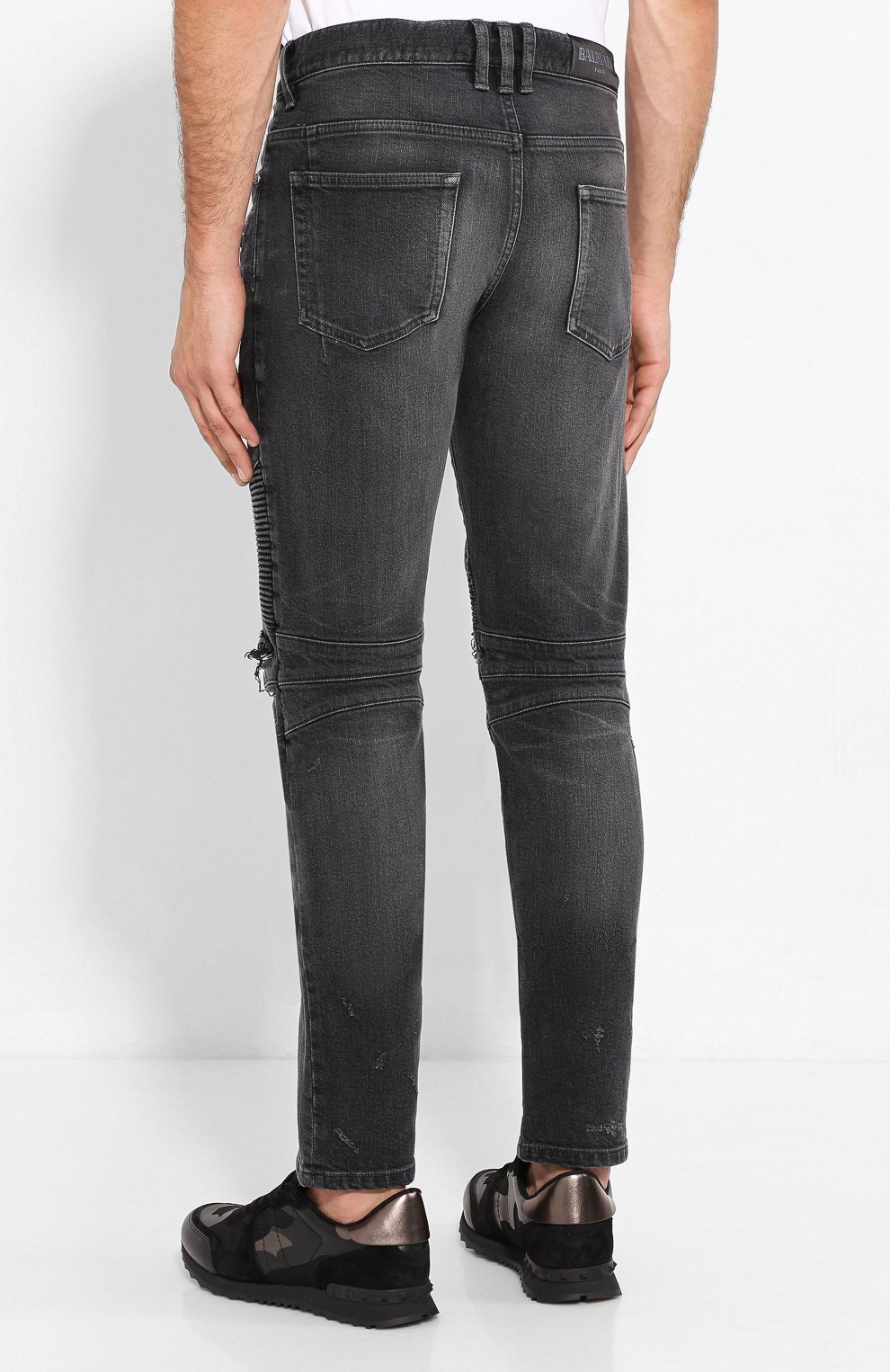 Джинсы с потертостями BALMAIN, арт. SH05336/Z160, фото 4
