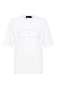 Мужская хлопковая футболка DSQUARED2 белого цвета, арт. S74GD1382/S24583 | Фото 1 (Рукава: 3/4; Материал внешний: Хлопок; Длина (для топов): Стандартные; Принт: С принтом; Стили: Кэжуэл; Мужское Кросс-КТ: Футболка-одежда; Кросс-КТ: Джерси)