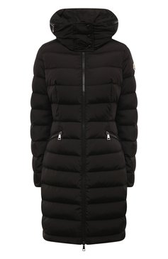 Женский пуховик flammette MONCLER черного цвета, арт. 1C509-00-54155 | Фото 1 (Рукава: Длинные; Длина (верхняя одежда): До середины бедра; Материал сплава: Проставлено; Материал внешний: Синтетический материал; Материал подклада: Синтетический материал; Драгоценные камни: Проставлено; Кросс-КТ: Пуховик; Стили: Классический)