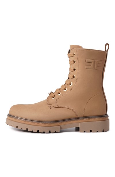 Кожаные ботинки ELISABETTA FRANCHI LA MIA BAMBINA бежевого цвета по цене 32050 руб., арт. F4A5-E0706-1578C031, фото 2 Кожаные ботинки ELISABETTA FRANCHI LA MIA BAMBINA, арт. F4A5-E0706-1578C031, фото 2