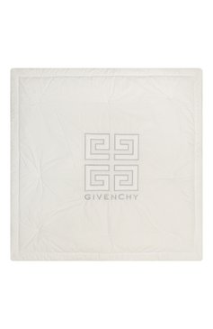 Детского хлопковый плед GIVENCHY белого цвета, арт. H90116 | Фото 3 (Материал: Хлопок, Текстиль; Региональные ограничения белый список (Axapta Mercury): Не проставлено; Нос: Не проставлено)