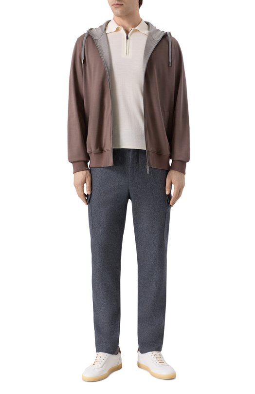 Толстовка из хлопка и шелка MVST 13M415/B000/MUST Коричневый  13M415/B000/MUST Фото 2