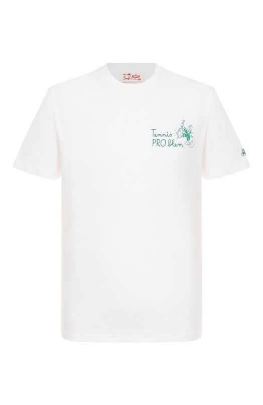 Хлопковая футболка MC2 Saint Barth STBM TSHIRT MAN/00036H Белый STBM TSHIRT MAN/00036H