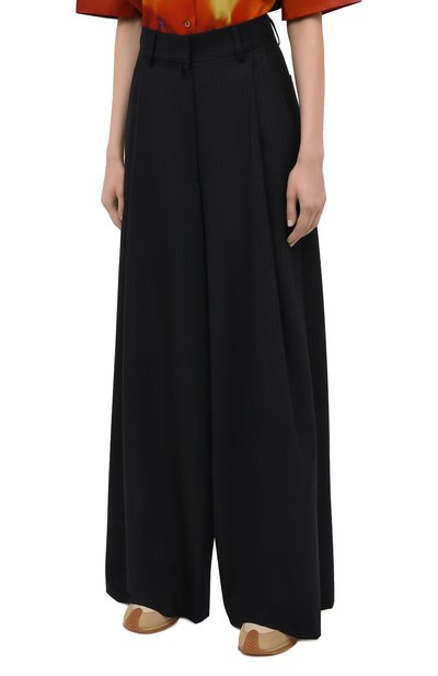 Шерстяные брюки DRIES VAN NOTEN темно-синего цвета по цене 82100 руб., арт. 211-10945-2155, фото 3 Шерстяные брюки DRIES VAN NOTEN, арт. 211-10945-2155, фото 3