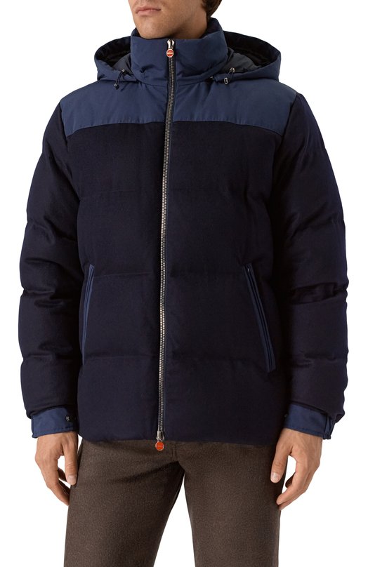 Кашемировый пуховик Kiton UW2229V0436H02 Синий  UW2229V0436H02 Фото 3