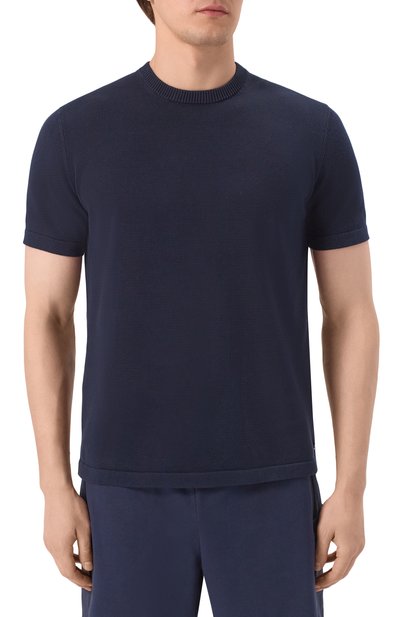 Хлопковый джемпер BOGNER темно-синего цвета по цене 23000 руб., арт. 88449503, фото 3 Хлопковый джемпер BOGNER, арт. 88449503, фото 3