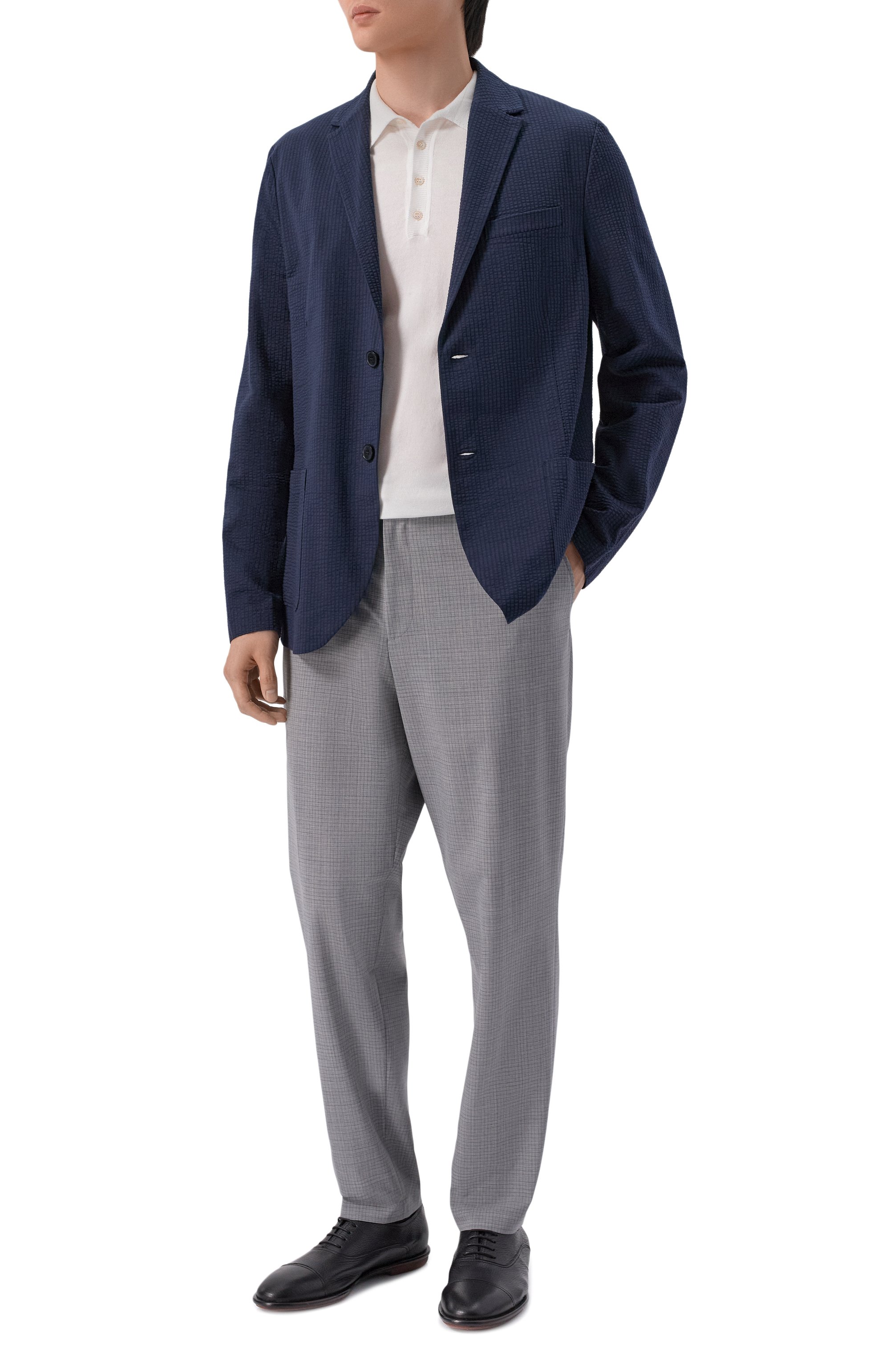 Брюки BOSS серого цвета по цене 29950 руб., арт. 50556765, фото 2 Брюки BOSS, арт. 50556765, фото 2