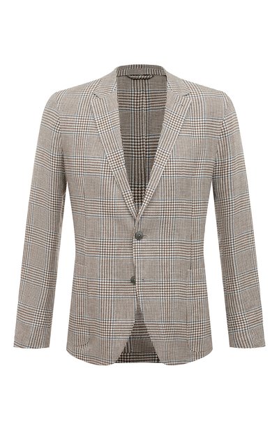 Мужской пиджак изо льна и шерсти ZEGNA, арт. 349521/1DJSS0