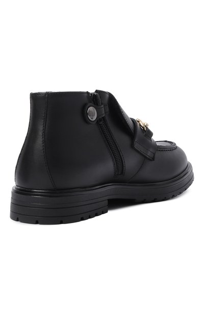 Кожаные ботинки RONDINELLA черного цвета по цене 25050 руб., арт. 12358 (A)/LEATHER_001, фото 3 Кожаные ботинки RONDINELLA, арт. 12358 (A)/LEATHER_001, фото 3