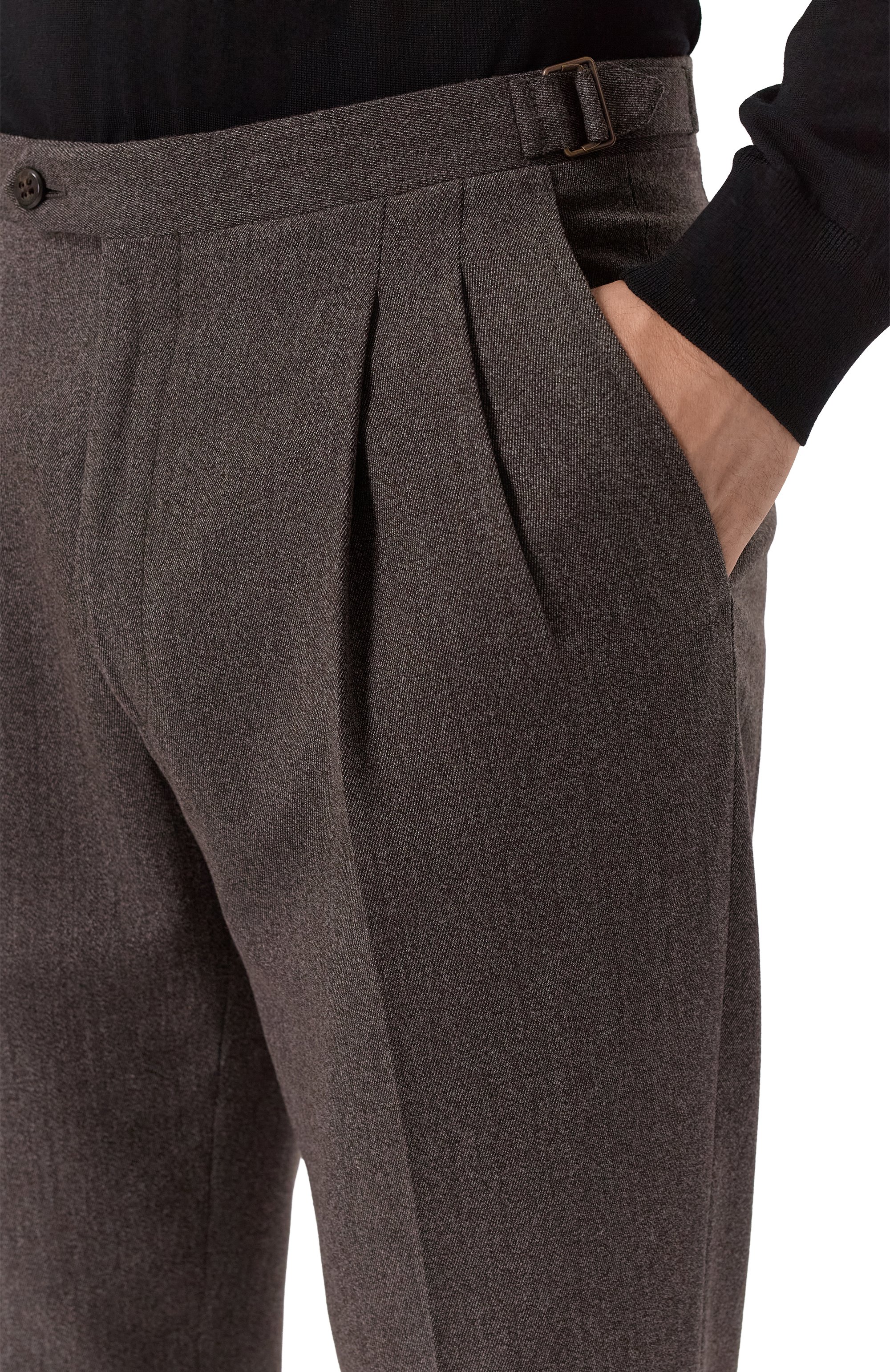 Брюки из шерсти и хлопка CORNELIANI, арт. 264L21-2618331, фото 5