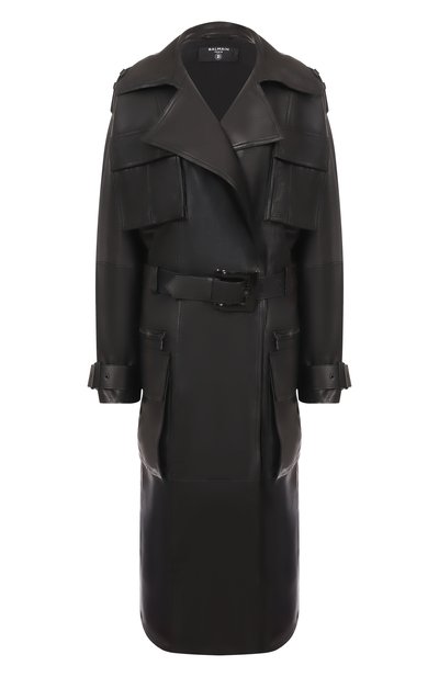 Женский кожаный плащ BALMAIN, арт. FF0TL188/LD63