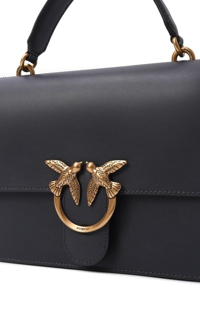 Сумка love one medium PINKO темно-серого цвета по цене 37900 руб., арт. 100066/A0F1, фото 3 Сумка love one medium PINKO, арт. 100066/A0F1, фото 3