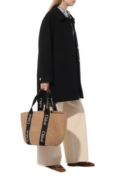 Женская сумка woody CHLOÉ бежевого цвета, арт. CHC23AS380L18 | Фото 7 (Размер: large; Материал: Рафия; Автоматизация ТО: Проставлено; Автоматизация состава: Проставлено)