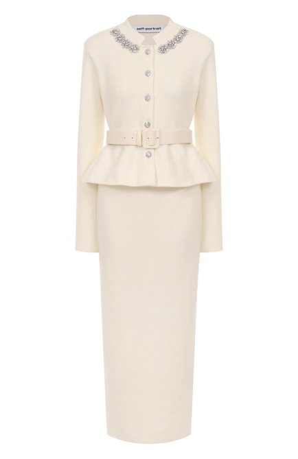 Женское платье из шерсти и хлопка SELF-PORTRAIT, арт. AW25138MC